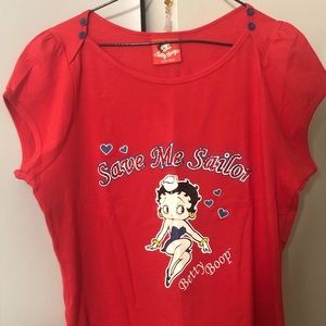 OFFICIAL betty boop bedazzled “save me sailor” t shirt ♥️ size 18/20